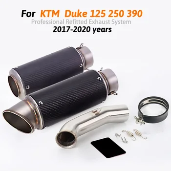 

Slip on Duke 125 250 390 RC390 Motorcycle Exhaust Tip Muffler Mid Connect Link Pipe for KTM Duke 125 250 390 RC390 2017 2020
