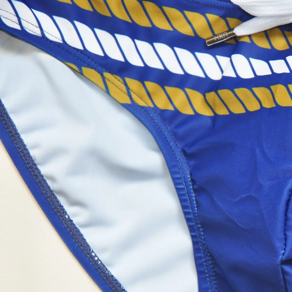 Mens Low Rise Nylon Push Up Pad Swimwear Bikini Briefs Striped Printed Beach Swimsuit Swimming Trunks Board Shorts Surf Suit