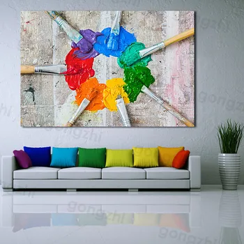

Hd Photography Picture Rainbow Color Pigment Art Poster On The Wall Print Canvas Painting Modern Decoration Living Room Pictures