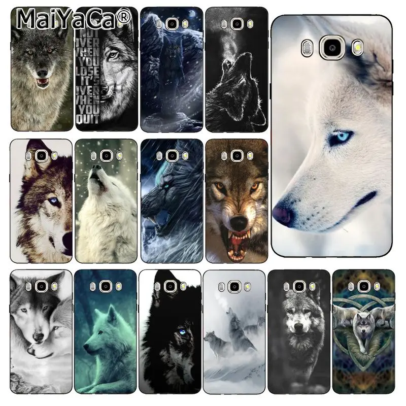 

MaiYaCa angry Animal wolf Face Phone Case Back Cover For Samsung Galaxy J7 J6 J8 J4 J4Plus J7 DUO J7NEO J2 J5 Prime