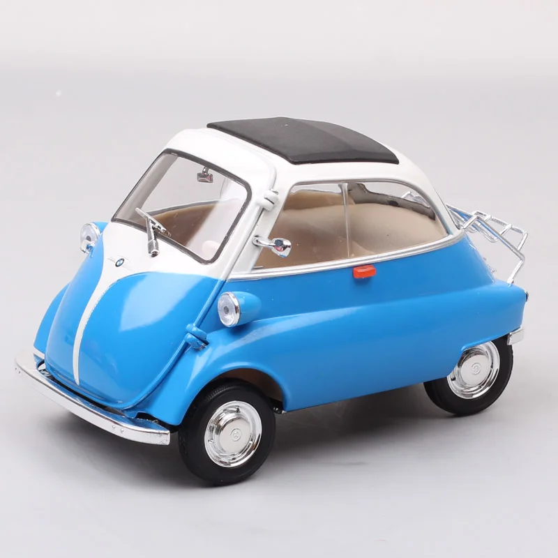 Дети Welly 1:18 Классическая Милая Isetta 250 мини пузырьковая машина полиция яйцо литье
