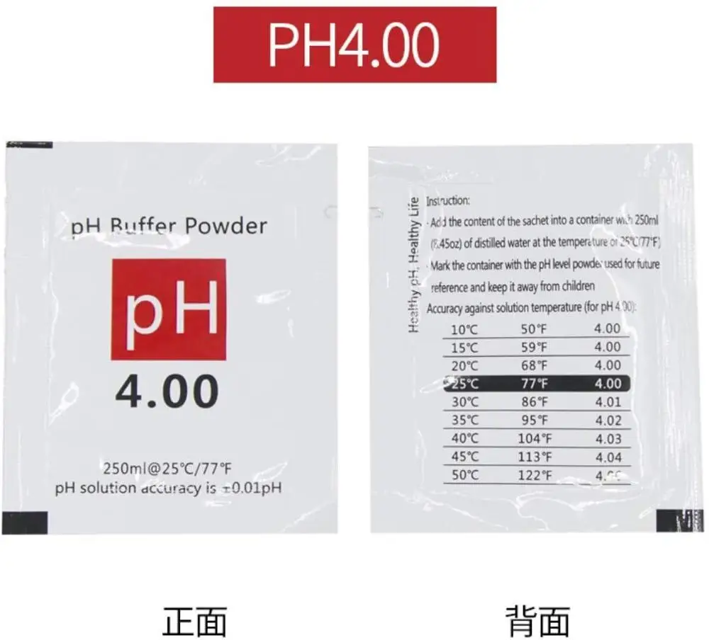 Set di polveri per soluzione tampone di calibrazione PH 15 pezzi per calibrazione PH, soluzione di polvere di calibrazione PH 6.86,4.00,9.18