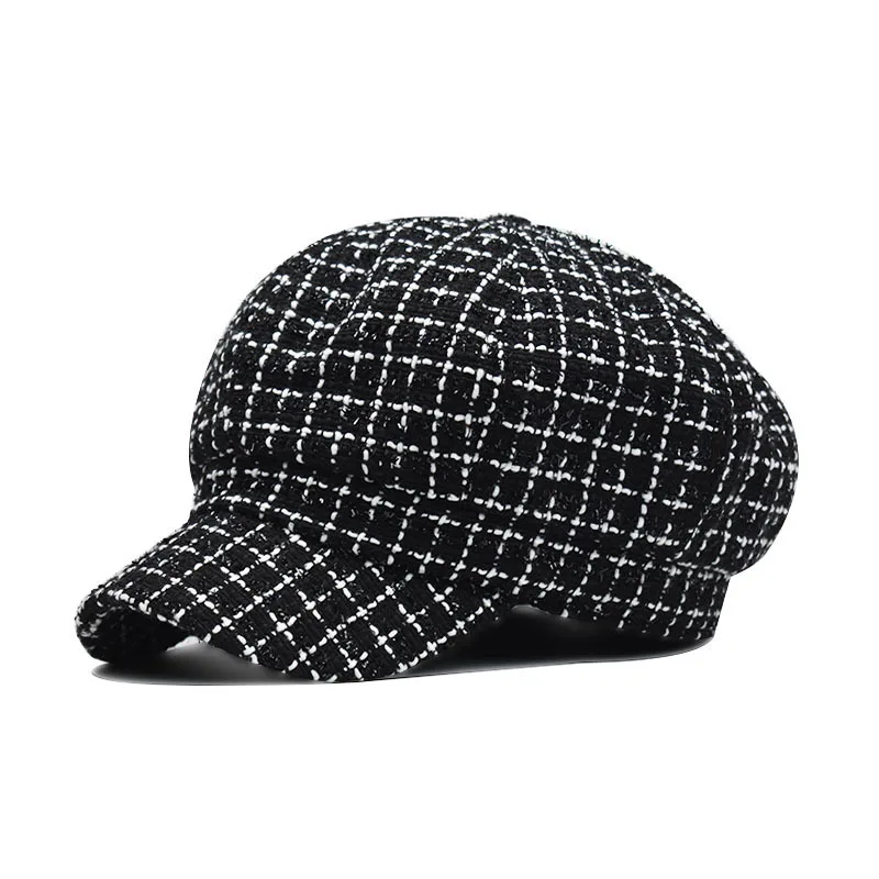 

Autumn Winter Hats for Women Solid Plain Octagonal Newsboy Cap Men Ladies Casual Wool Hat Winter Beret Women Painter Cap 0015