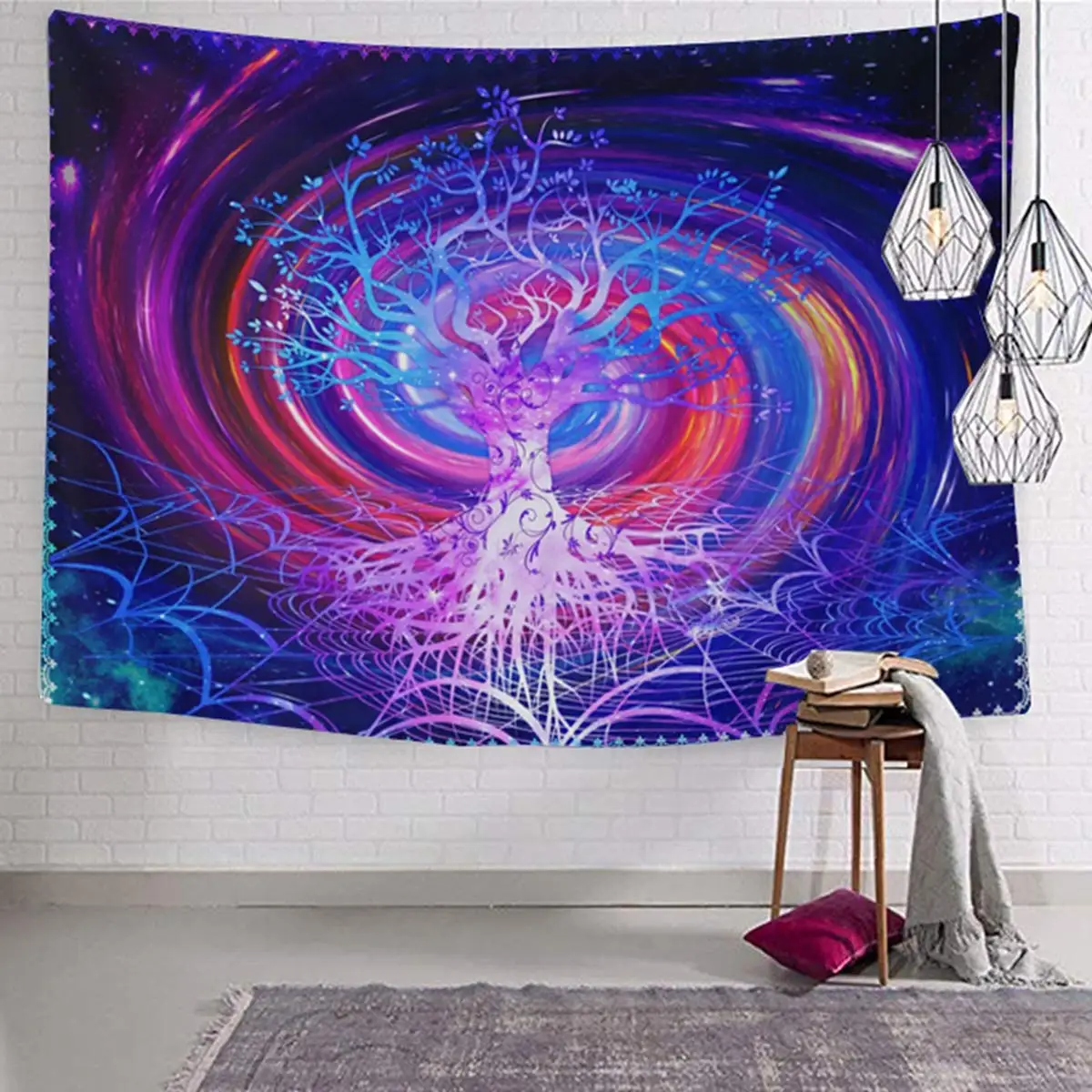 

Tree Psychedelic Cool Trippy Tapestries Galaxy Purple Nature Wall Hanging Tree of Life Gothic Wall Decor