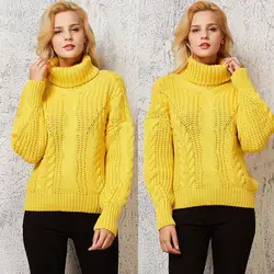 Новые женские свитера больших размеров Пуловеры Зимние с длинным рукавом сексуальные на шнуровке трикотажные свитера с открытыми плечами