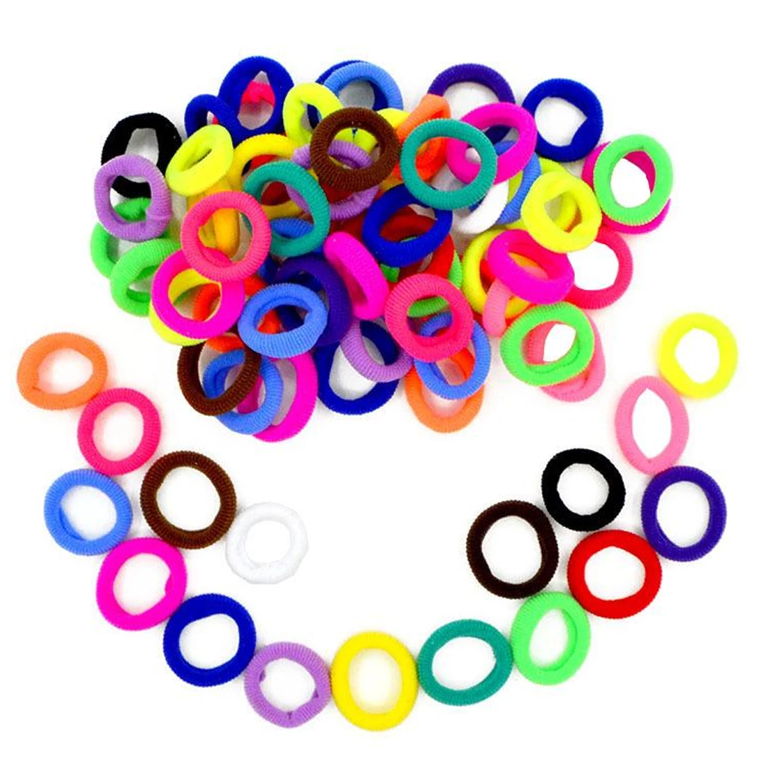 

50PCS Girls Colorful Spiral Elastic Hair Band Children Cute Ponytail Holder Rubber Band Headband Scrunchies Hair Accessories