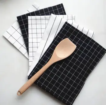 

New Stylish Home Black Non-fading Kitchen Gourmet Napkin Tea Towel Kitchen Towel Decorative Photo Background Cloth Napkin Cloth