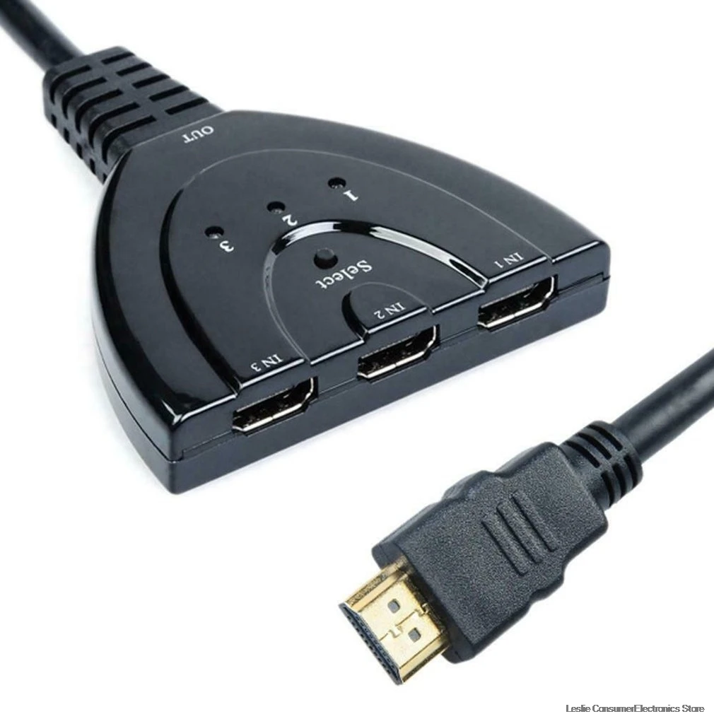 

3 Port HDMI Splitter Cable 1080P/4K Switch Switcher HUB Adapter for HDTV for PS4 for Xbox 3x1 Switch Splitter