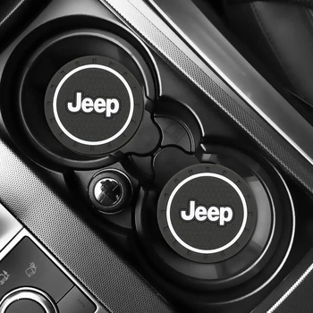

Car Water Cup Bottle Holder Anti-slip Pad Mat Silica Gel For JEEP Grand Cherokee Commander Renegade Wrangler Compass Patriot