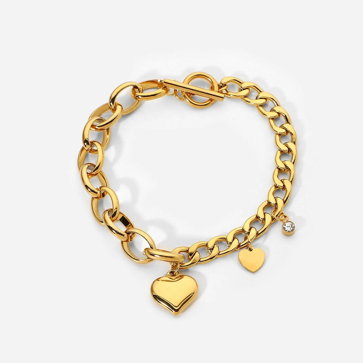 Juicy Couture Gold Tone Heart Charm Starter Collar Necklace in Metallic