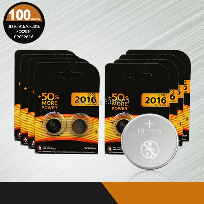 100 шт. абсолютно новый аккумулятор для DURACELL DLCR2016 CR2016 ECR2016 GPCR2016 3 в кнопочный
