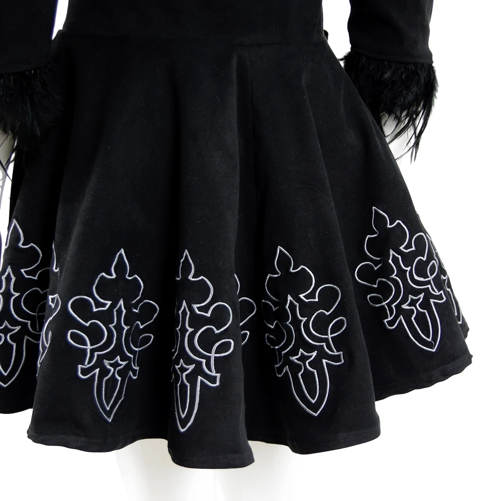 Cossky YoRHa № 2 Тип B Косплэй костюм 2B Платье черного цвета с Eyesmask полный набор Для женщин костюм