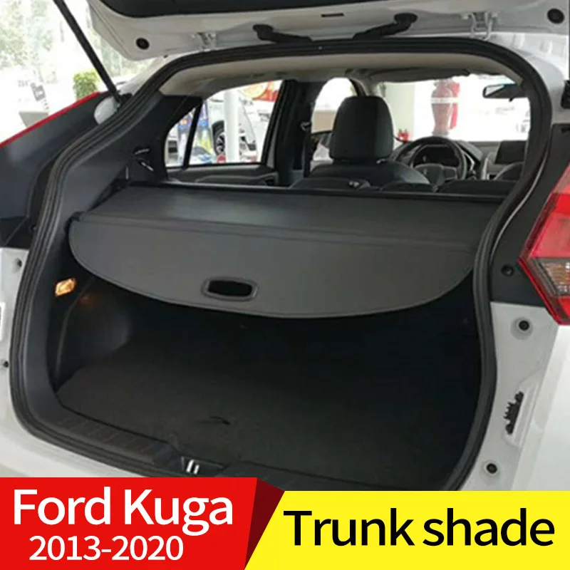 

Cargo Cover Partition Curtain Screen Shade Trunk Security Shield Rear Auto Accessories Black For Ford Kuga Escape 2013-2020