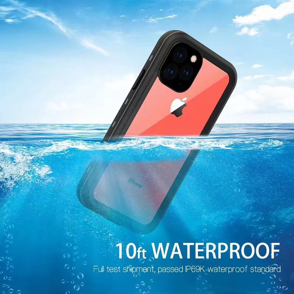 Водонепроницаемый чехол для iPhone 11 Pro XS Max чехол IP68 Ударопрочный Дайвинг Плавательный водонепроницаемый чехол для телефона для iPhone XS XR 11