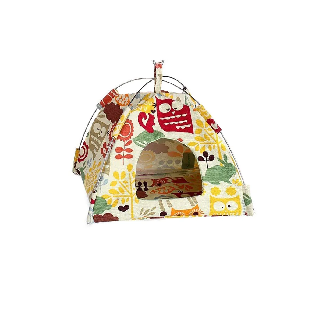 Маленькая палатка для домашних животных Птичье гнездо пещерный домик спальный мешок коврик палатка хомяк Шиншилла подвесной гамак попугай палатка Питомник Кровать
