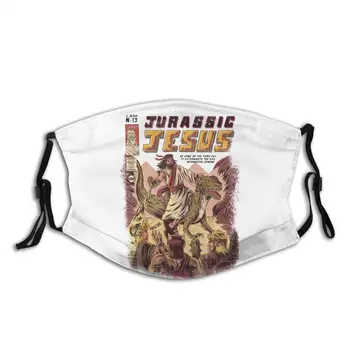 

Jurassic Jesus Japan Anime Men Women Reusable Face Mask with Filter Anti Haze Dust Mask Respirator Mouth Muffle