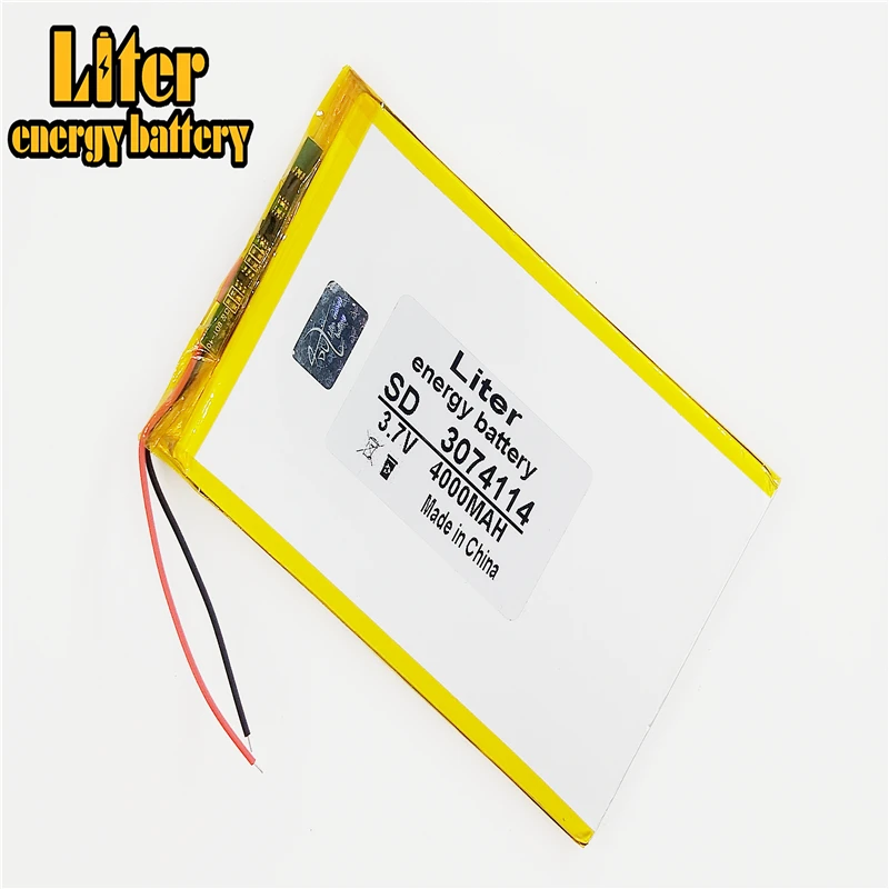 3074114 3075115 3 7 V литий полимерный аккумулятор 4000 Mah ультратонкий планшет большой