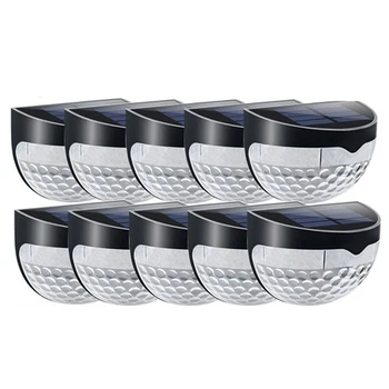 

10 Pcs Solar Power Lamp Outdoor Lights with 6 LEDs Light Garden Yard Front Door Lighting