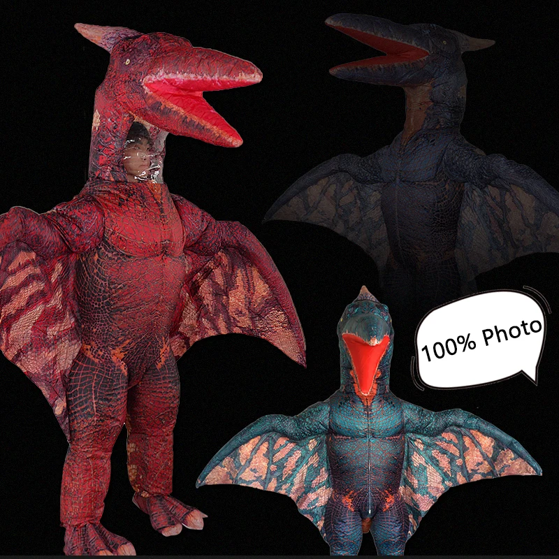Inflatable Costume Adult Pterosa Dinosaur Inflatable Costume Halloween Cosplay Pterosaur Spinosaurus Disfraz Trex Dragon Velociraptor