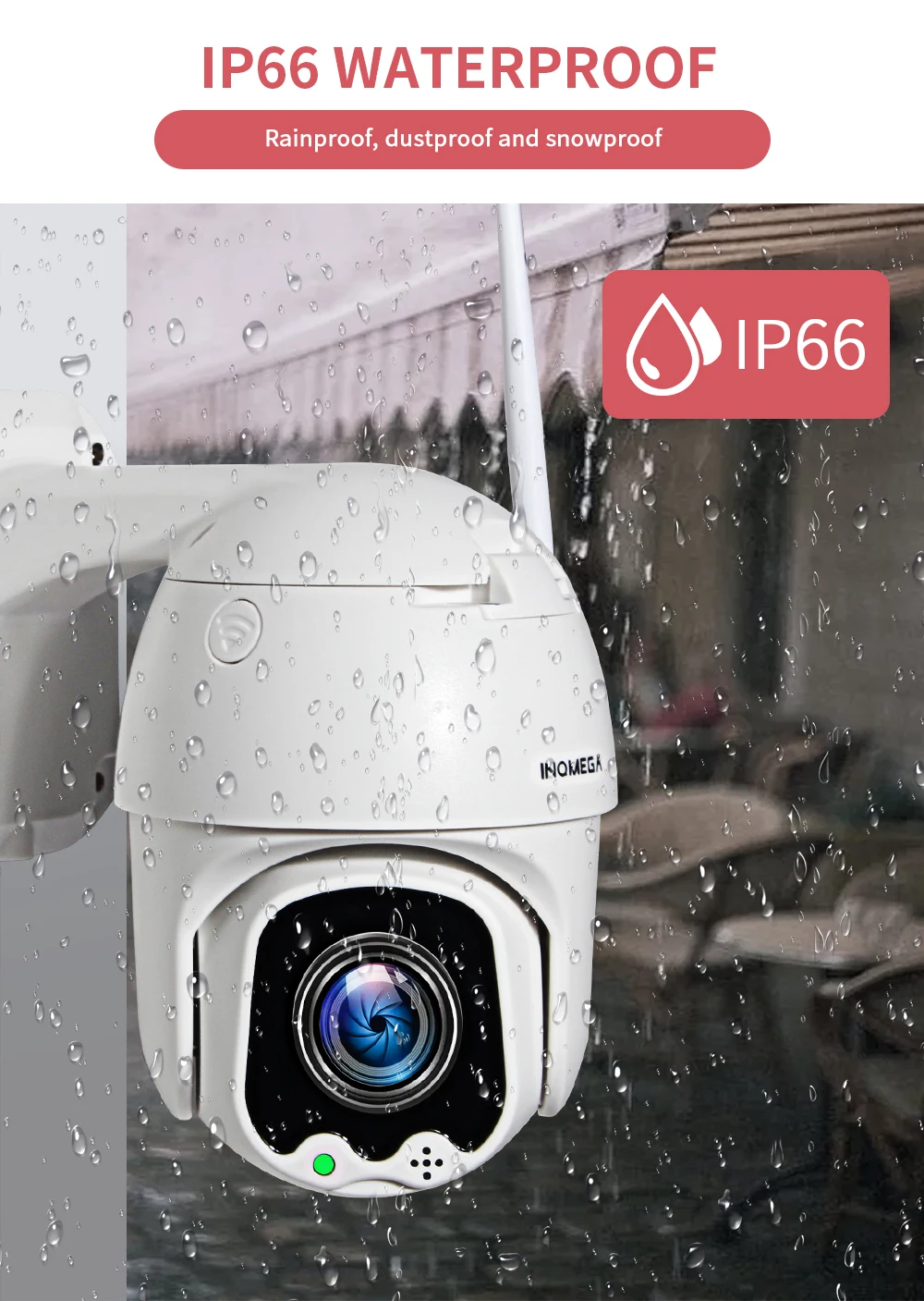 INQMEGA 5MP супер HD PTZ IP камера ночного видения наружная Водонепроницаемая звуковая сигнализация двухсторонняя аудио домашняя Камера Безопасности s