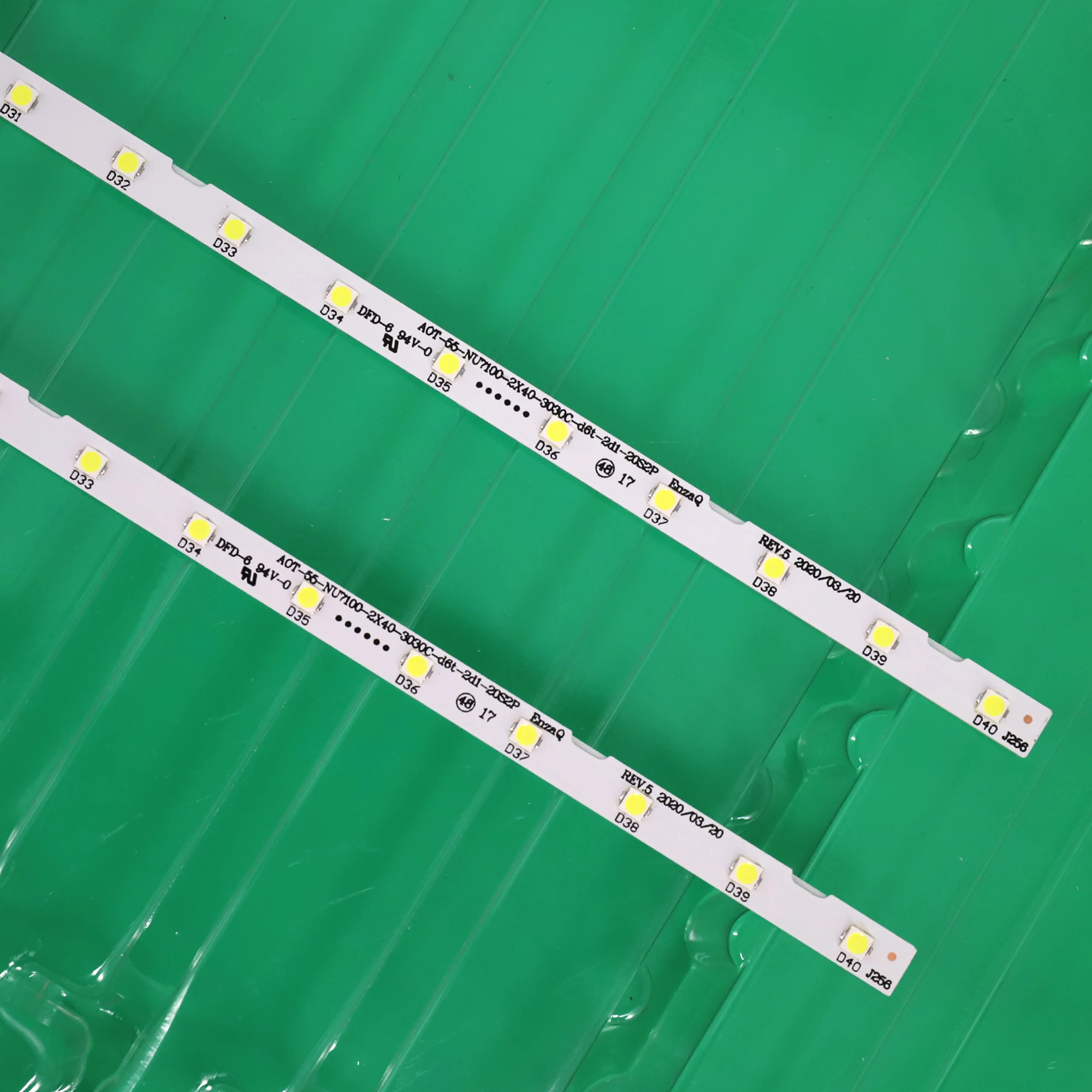 Tira de Retroiluminação Led 10 Peças Lote para Samusng 55nu7100 Ue55nu7300 Ue55nu7100 Un55nu7100 Aot_55 _ Nu7300 _ Nu7100 Bn9645913a Bn6115485a