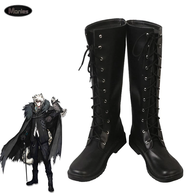 Игра Arknights Косплей SilverAshCostume сапоги обувь для взрослых аксессуары для Хэллоуина Карнавал вечерние сапоги до колена на плоской подошве унисекс кожа