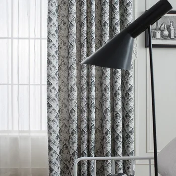 

Modern Minimalist Retro Style Cotton and Linen Jacquard Curtains Suitable for High-end Linen Curtains In The Living Room Bedroom
