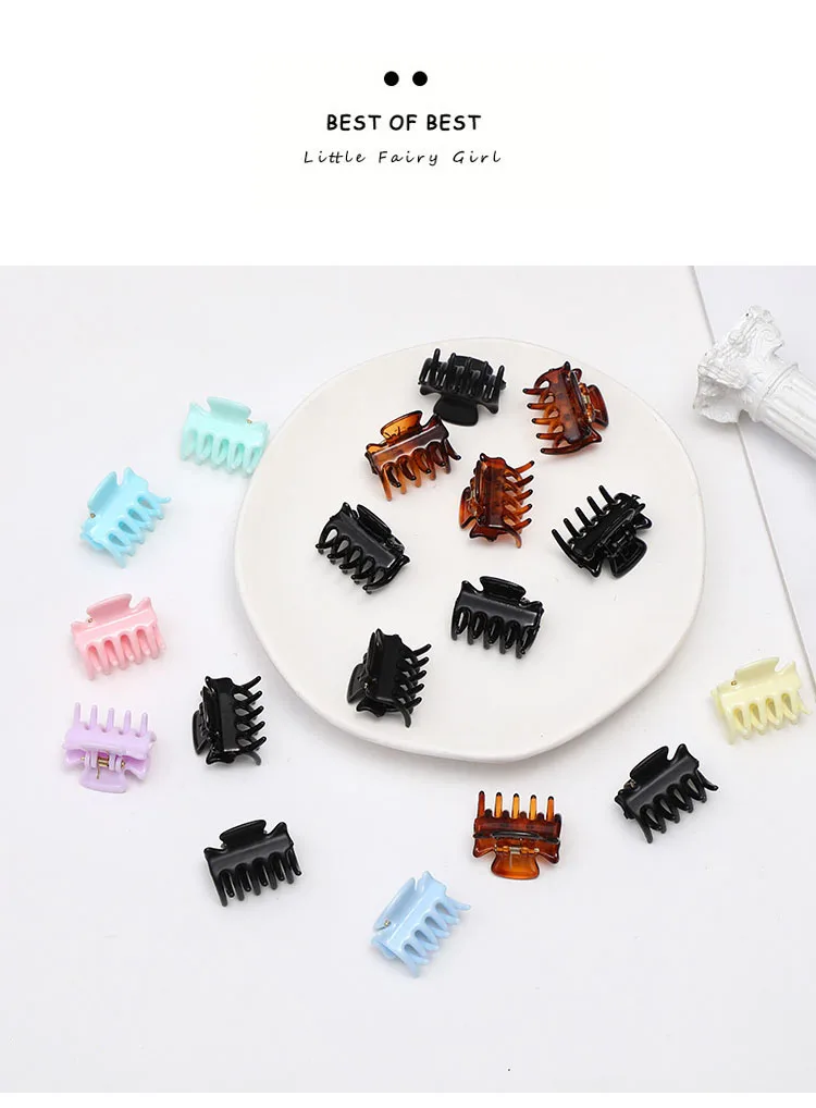 banana hair clips 6PCS Sweet Mini Candy Acrylic Hairpin Small Catch Bangs For Women Girls Barrettes Claw Crab Hairpins Chic Hair Accessories butterfly hair clips