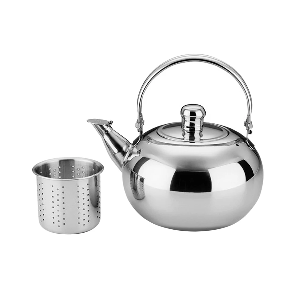 1.6L Stainless Steel Tea Kettle Teapot Coffee Pot Water Boiler with Infuser