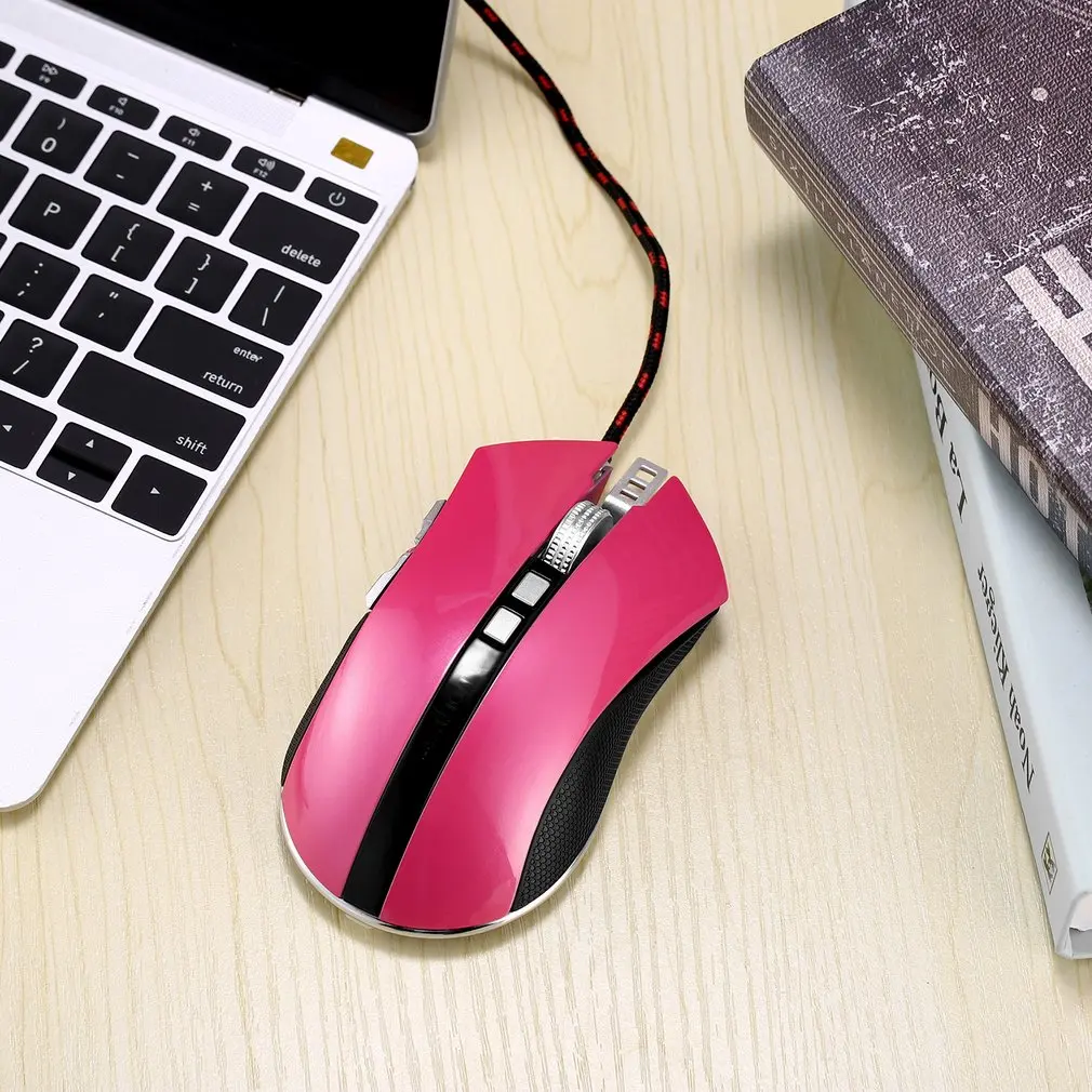 LUOM G60 проводной палец правый USB 1,1/2,0 интерфейс плетеный провод программируемый 9 Кнопок профессиональная оптическая игровая мышь