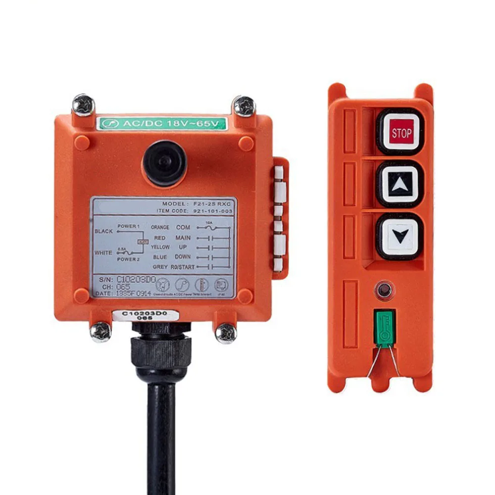 

Original TELECRANE Wireless Industrial Remote Controller Electric Hoist Remote Control 1 Transmitter + 1 Receiver F21-2S