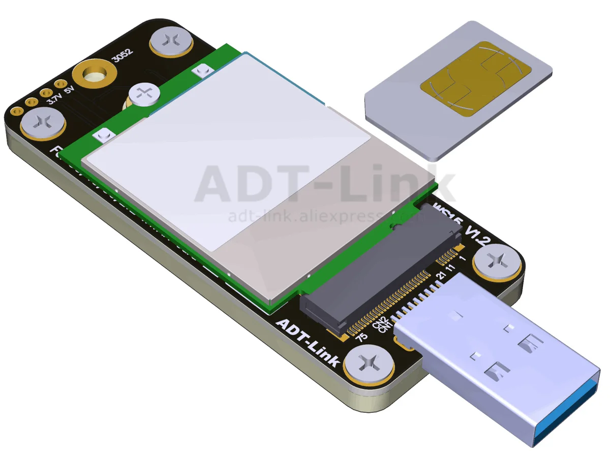 Адаптер USB 3,0 на M.2 NGFF B-Key | AliExpress