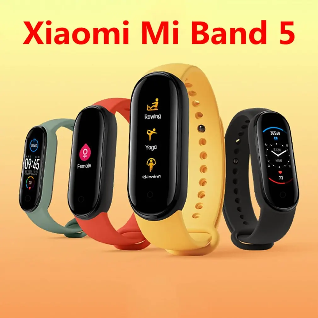 Оригинальный браслет Xiaomi Band 5 пульсометр фитнес трекер портативный смарт Miband