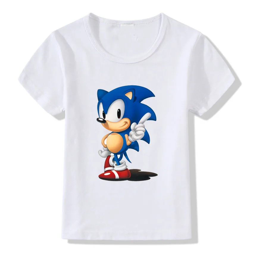 

Summer Boys Girls Tops Print Cartoon Hedgehog Childrens T-shirts Modal Polyester Comfortable Baby Short-sleeved T Shirt O-Neck