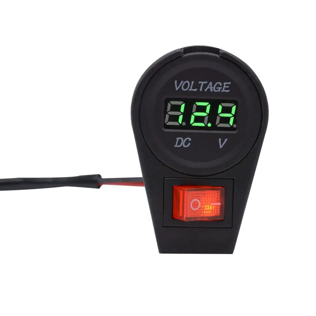 12V 24V Мини зеленый светодиодный цифровой вольт-монитор вольтметр Панель датчик напряжения