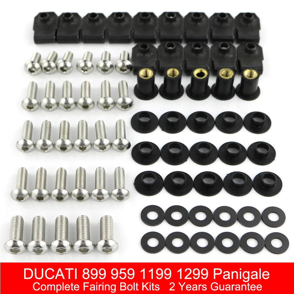 

For Ducati 899 959 1199 1299 Panigale 2015-2018 Complete Fairing Bolts Kit Full Fairing Clips Screw Motorcycle Stainless Steel