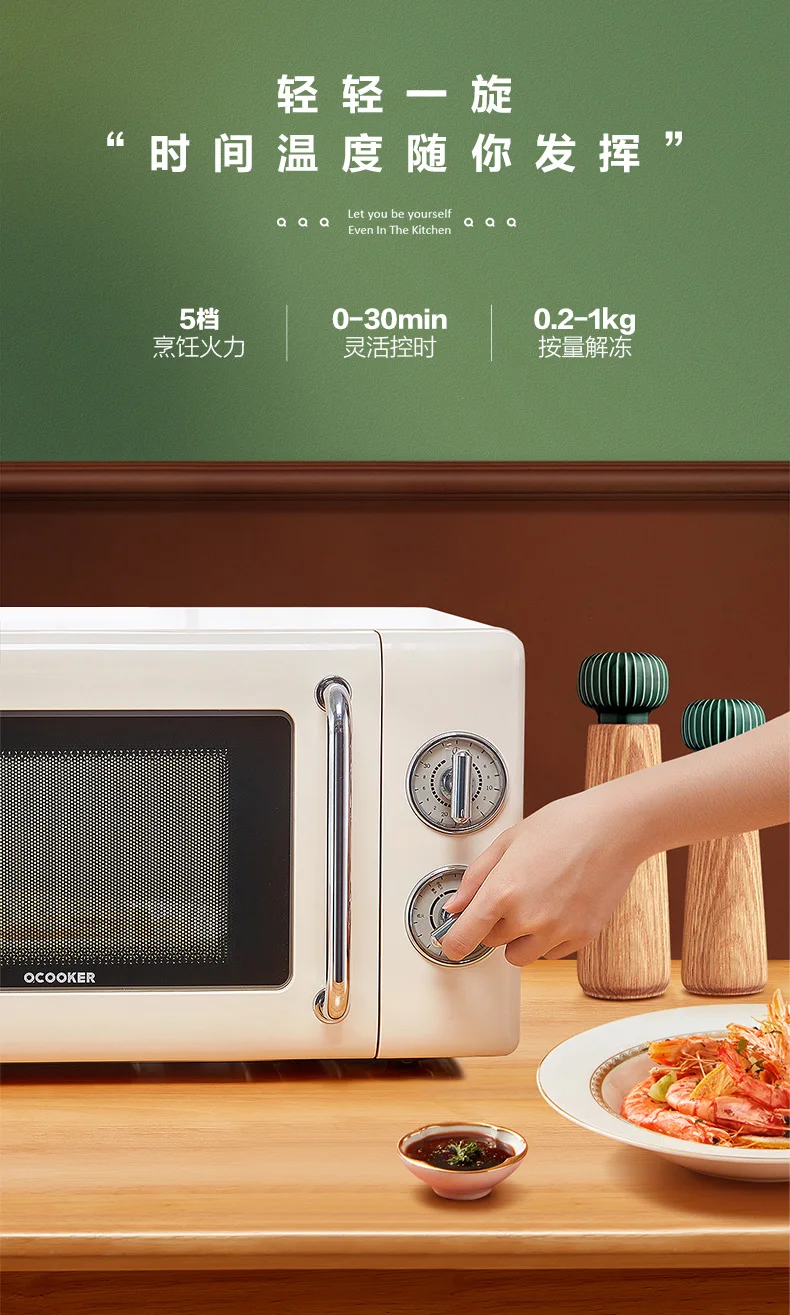 20 Litre Flat Panel Microwave Oven Small Size 6 Gears Precise Temperature  Control Knob Operation Microwave - AliExpress