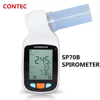 

SP70B Digital Spirometer Lung Volum Device Respiratory Free Mouthpieces FVC FEV