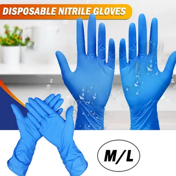 

100pcs Household Cleaning Washing Disposable Mechanic Gloves Nitrile Laboratory Nail Art Anti-Static Gloves Spain Fast Shipping