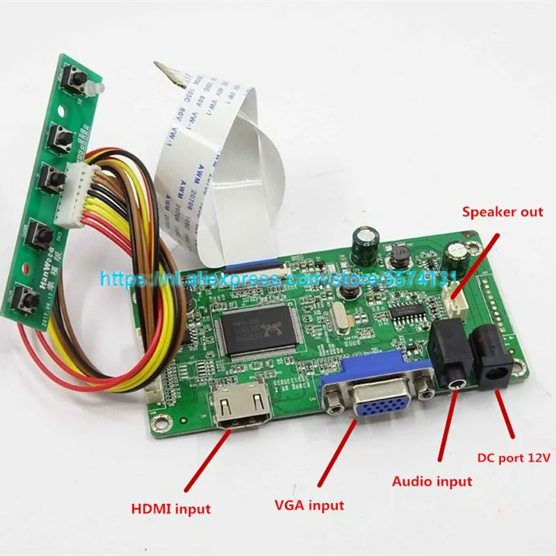 VGA -Turn a Laptop LCD to a Desktop Monitor LCD Controller Board DIY Kit RTMC1B 