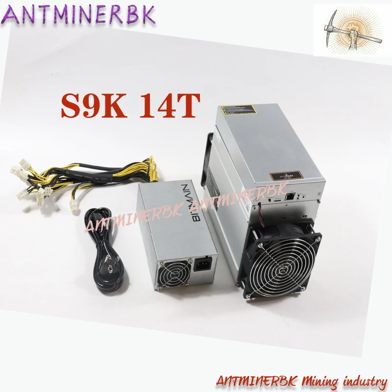 Б/у старый Майнер BTC BCH 7nm Asic Miner AntMiner S9K 14T с блоком питания 2150 Вт лучше чем BITMAIN S9 S9j Z9