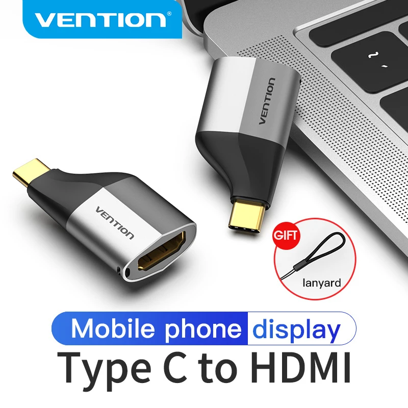 Vention USB C к HDMI 2 0 адаптер Type кабель 4K конвертер для MacBook Samsung S10/S9 Huawei P40 Xiaomi DP|Кабели VGA|