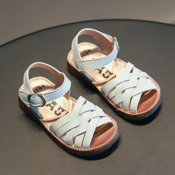 

Children Sandals New Summer Princess Shoes Woven Soft Bottom Breathable Beach Shoes Kids Sandal