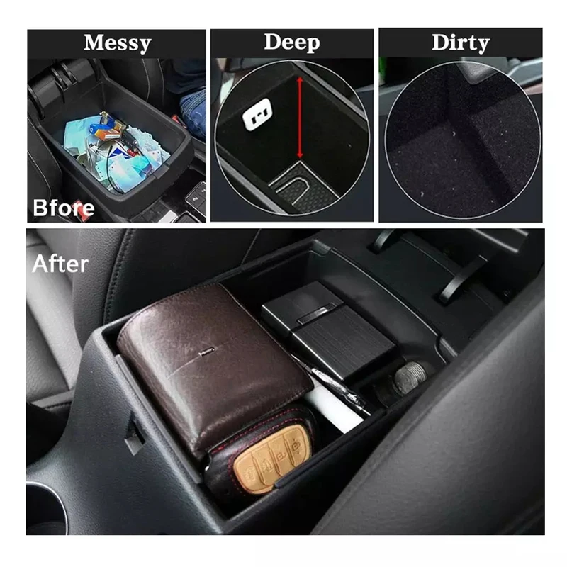 Car Armrest Storage Box for Hyundai Elantra Central Control Storage Box Auto Interior Accessories