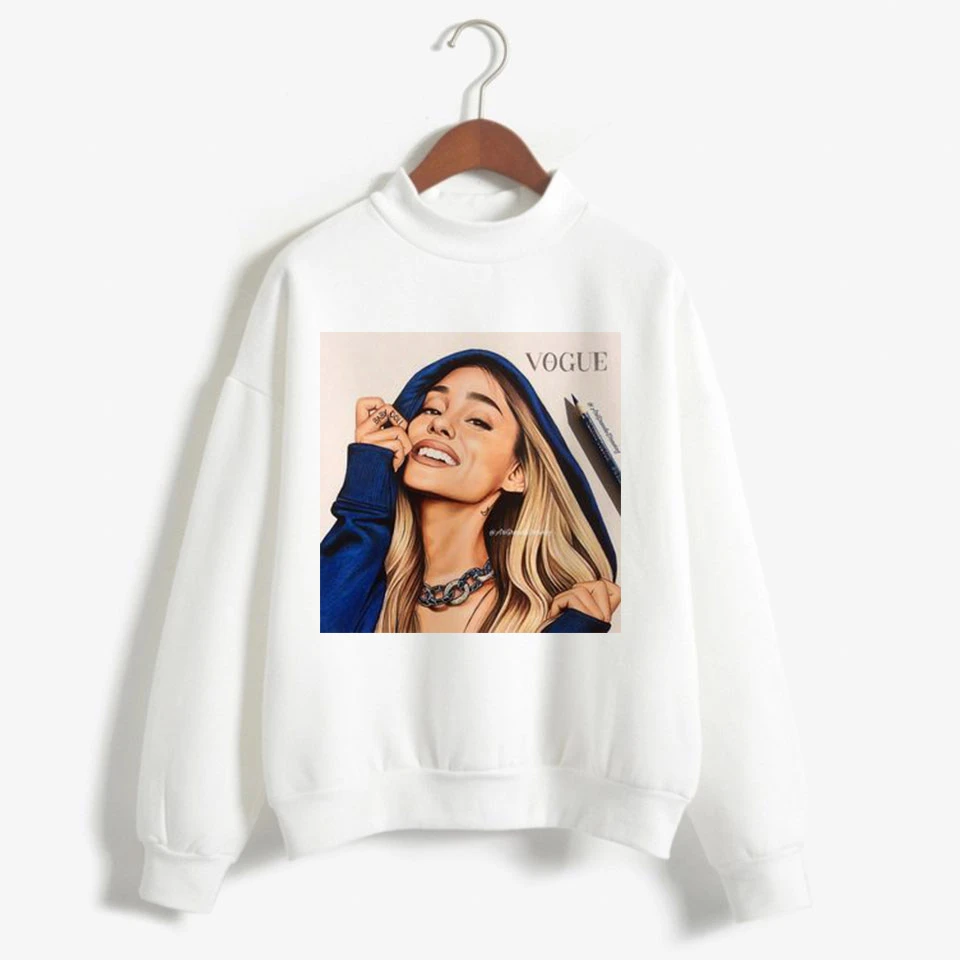 4014 Новая Толстовка Ariana Grande, одежда, 7 колец, женские толстовки, негабаритная уличная одежда с капюшоном, Женская печать, капюшон Highstreet - Цвет: 4014