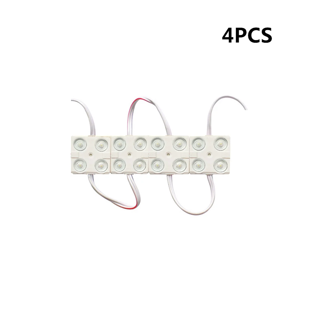 4pcs SMD супер яркий светодиодный модуль светильник 4 светодиодный DC 12 В безопасный и стабильный водонепроницаемый инжекторный декоративный светодиодный модуль - Испускаемый цвет: 4pcs