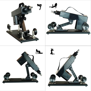 Men and women sex machine with sex toys for women and men - Automatically retractable dildos for men and women Pump gun 4
