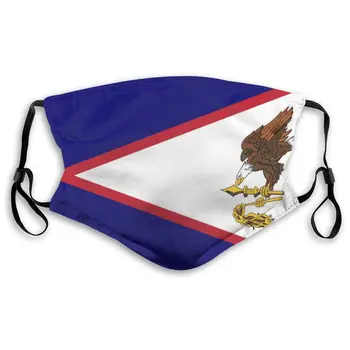 

American Samoa Flag Masks With filter Washable & Reusable Anti Dust Breathable Mask With Adjustable Ear Loops for Men & Women