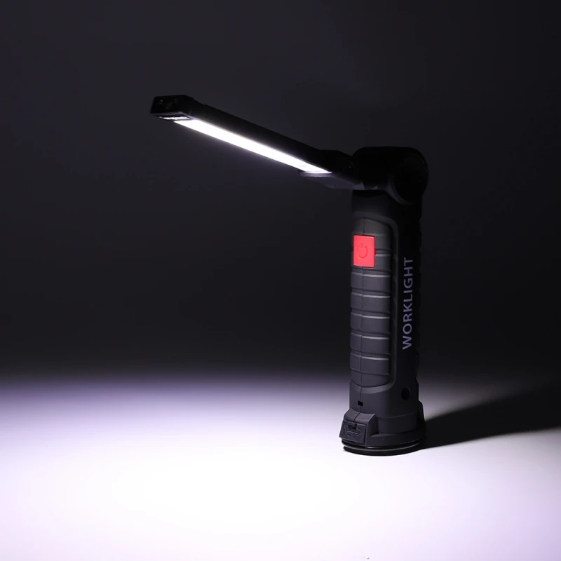 

Foldable COB LED Flashlight Torch Flexible Hand Torch Work Light Magnetic Inspection Lamp USB Charging Port