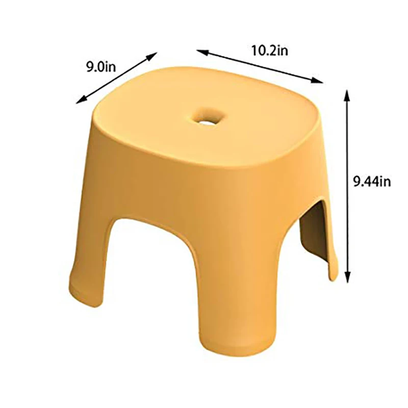 Малая скамья ванная комната Противоскользящий табурет пластиковый табурет подпятник табурет для кемпинга пластиковый квадратный табурет может быть портативным многоцветным Opti - Цвет: Цвет: желтый